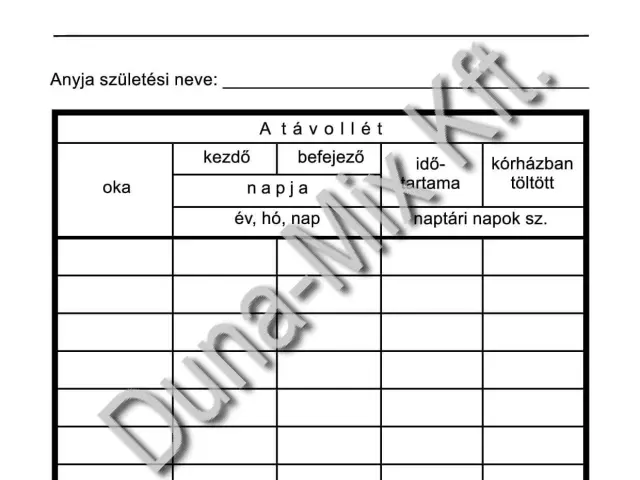 Betegség nyílvántartó-lap